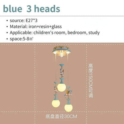 Lampe Enfant Suspension Licorne Rose en Fer Forgé, Lumière Chaude Cosy - Luminous Place