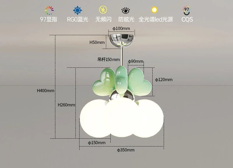 Lampe Enfant Suspension Moderne en Fer avec Lumière Chaude Ambiance Cosy - Luminous Place