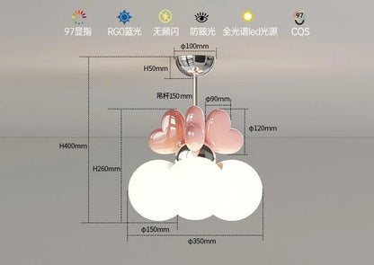 Lampe Enfant Suspension Moderne en Fer avec Lumière Chaude Ambiance Cosy - Luminous Place