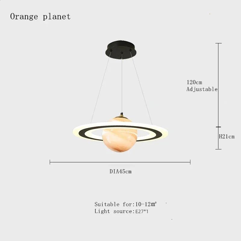 Lampe Enfant Suspension Planète en Acrylique E27, Lumière Chaude Ambiance Cosy - Luminous Place