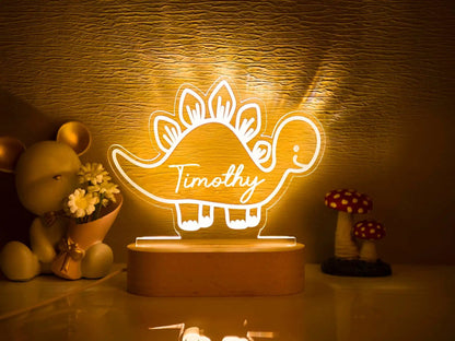 Lampe Enfant USB personnalisée en bois avec lumière LED douce pour chambre bébé - Luminous Place