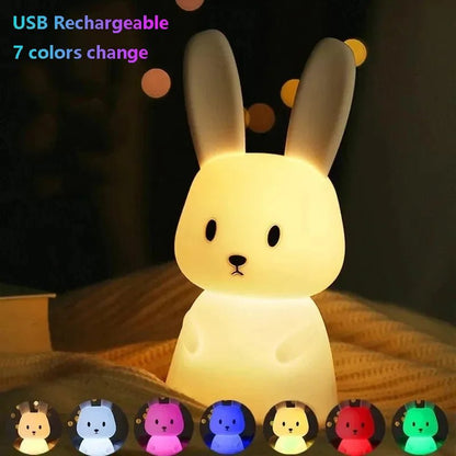 Lampe Enfant Veilleuse Baleine Silicone LED Tactile USB Rechargeable Lumière Chaude - Luminous Place
