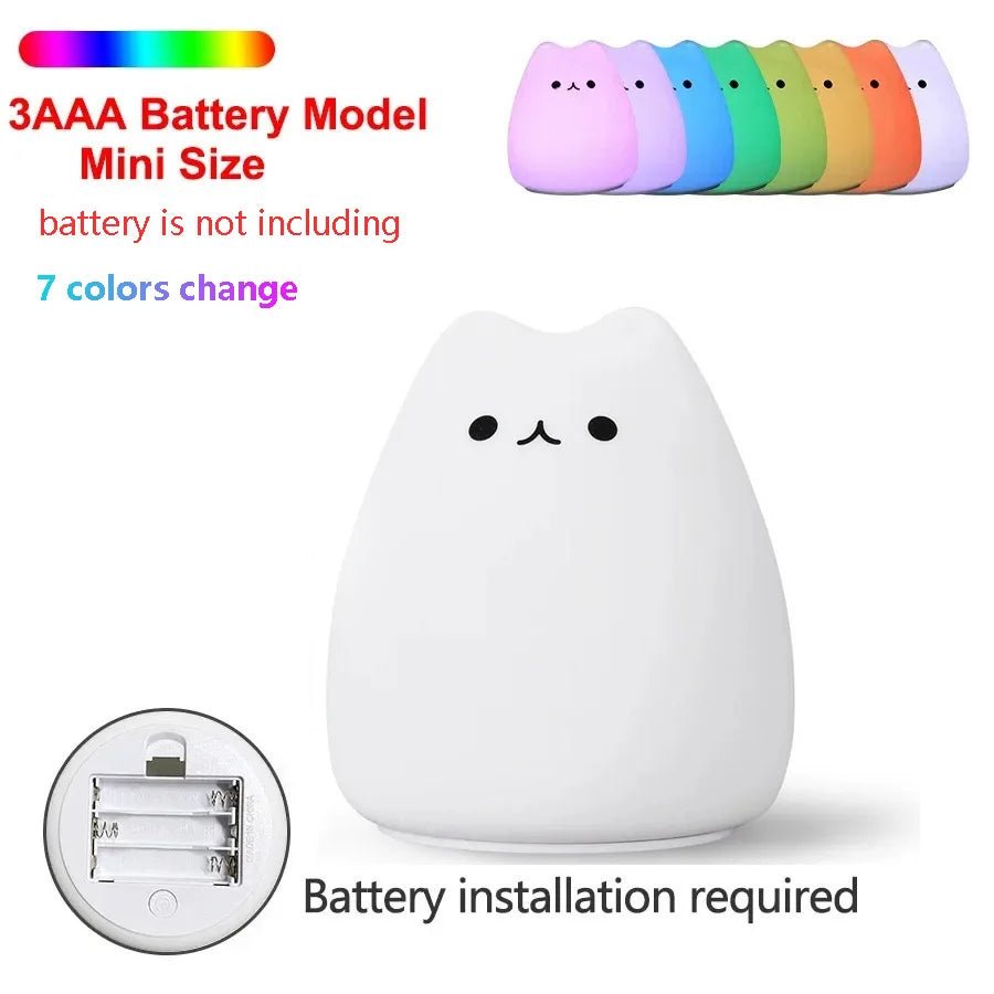 Lampe Enfant Veilleuse Baleine Silicone LED Tactile USB Rechargeable Lumière Chaude - Luminous Place