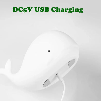 Lampe Enfant Veilleuse Baleine Silicone LED Tactile USB Rechargeable Lumière Chaude - Luminous Place