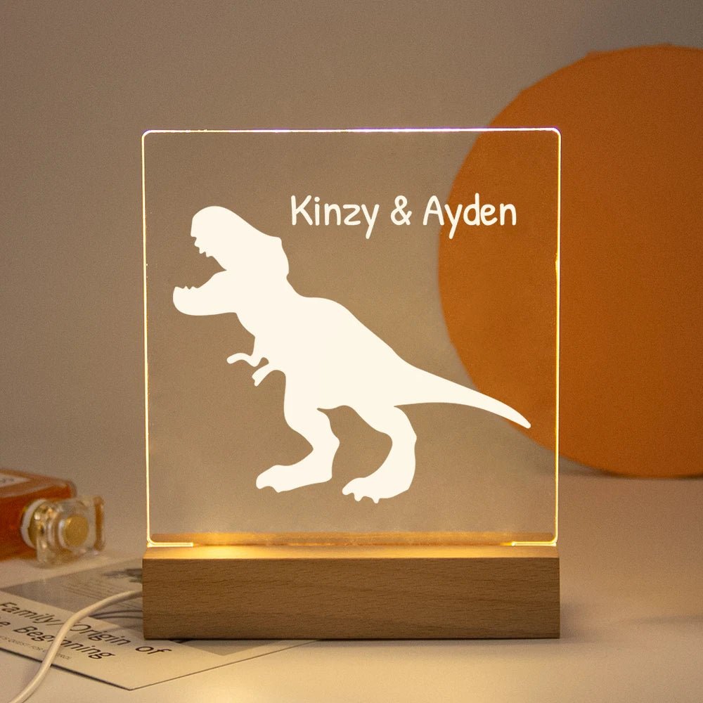 Lampe Enfant Veilleuse LED 3D Personnalisée USB en Cristal pour Chambre Cozy - Luminous Place