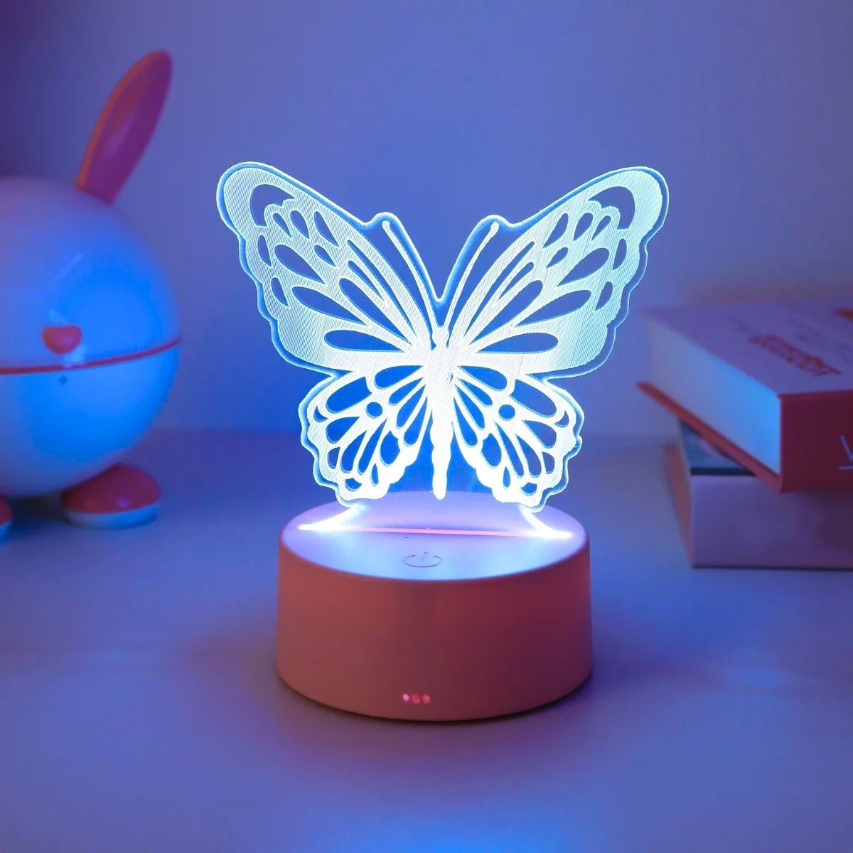 Lampe Enfant Veilleuse Papillon 3D USB pour Chambre et Salon - Luminous Place
