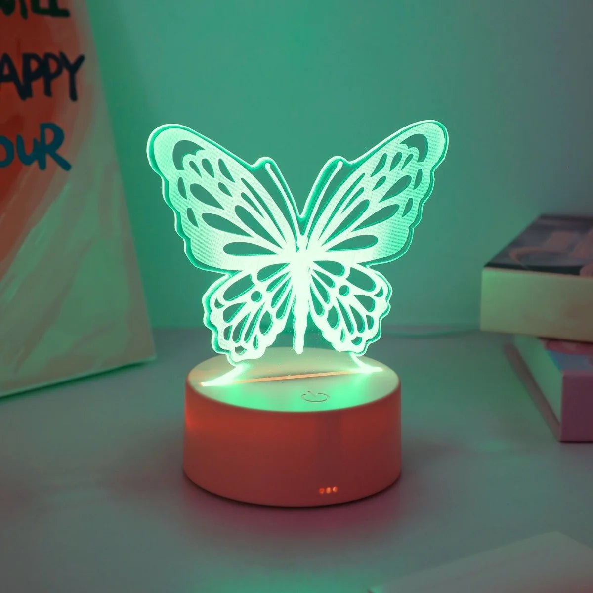 Lampe Enfant Veilleuse Papillon 3D USB pour Chambre et Salon - Luminous Place