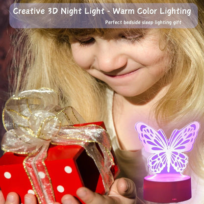 Lampe Enfant Veilleuse Papillon 3D USB pour Chambre et Salon - Luminous Place