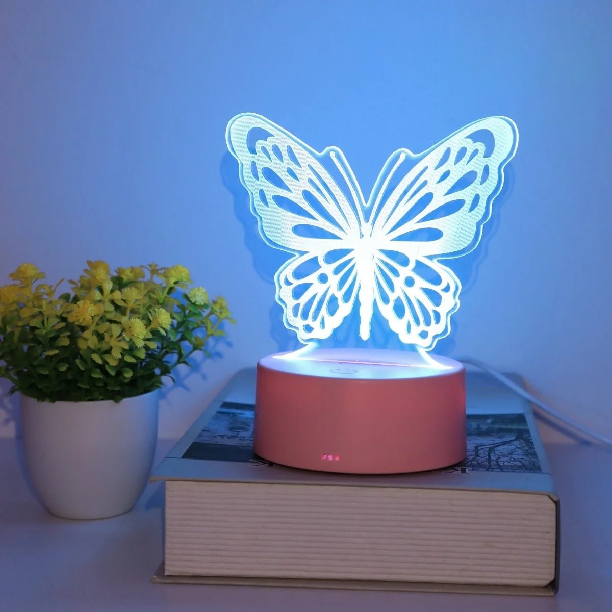Lampe Enfant Veilleuse Papillon 3D USB pour Chambre et Salon - Luminous Place