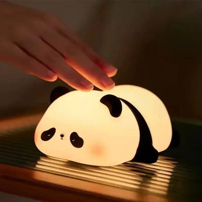 Lampe Enfant Veilleuse Silicone Girafe et Panda Lumière Chaude Rechargeable - Luminous Place