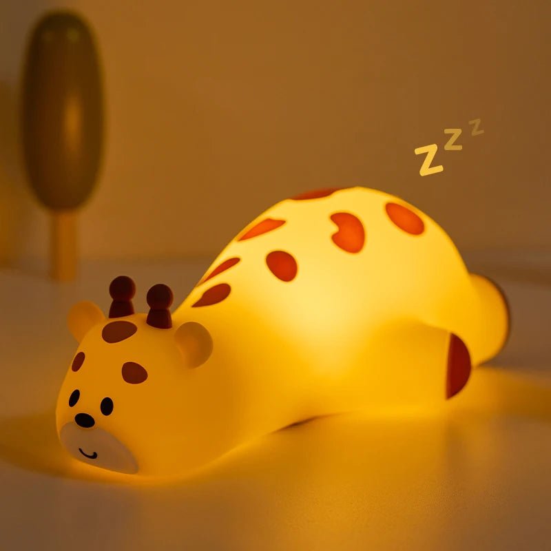 Lampe Enfant Veilleuse Silicone Girafe et Panda Lumière Chaude Rechargeable - Luminous Place