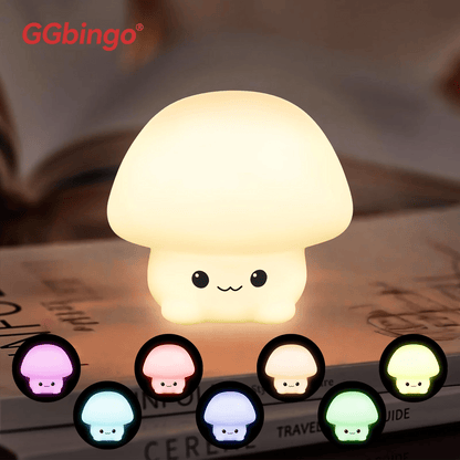 Lampe Enfant Veilleuse Silicone Souris LED 7 Couleurs Tactile USB Rechargeable - Luminous Place