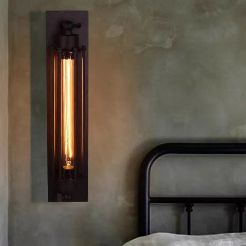 Luminaire Extérieur Applique Murale Industrielle en Fer Noir LED Loft Vintage - Luminous Place