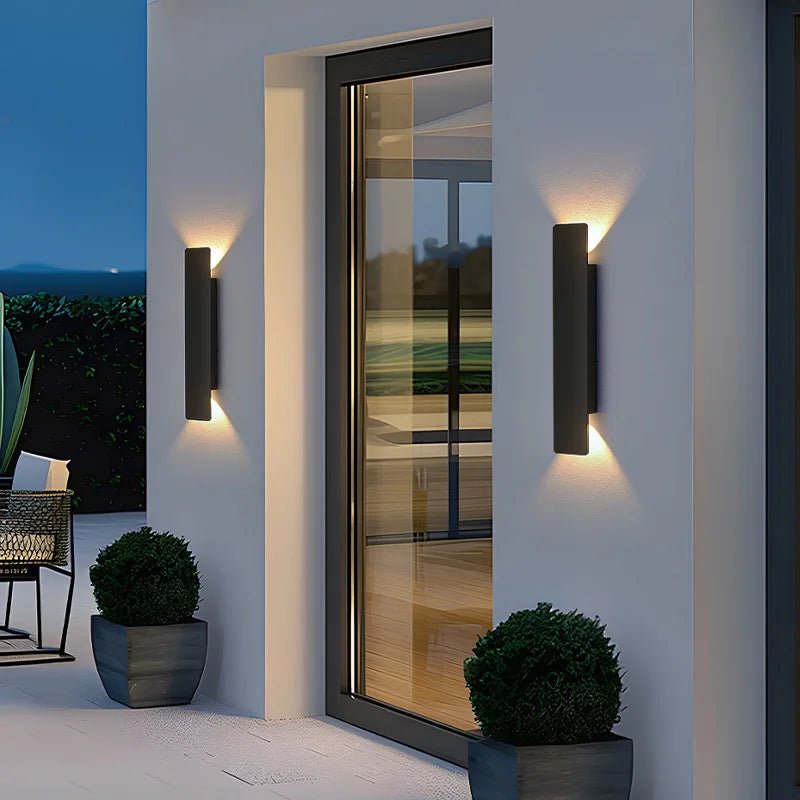 Luminaire Extérieur Applique Murale LED 18W Aluminium Noir Étanche - Luminous Place