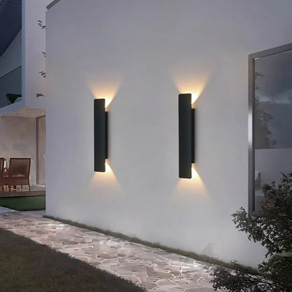 Luminaire Extérieur Applique Murale LED 18W Aluminium Noir Étanche - Luminous Place