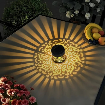 Luminaire Extérieur Applique Murale Solaire Mandala en Métal IP55, Lumière Chaude - Luminous Place