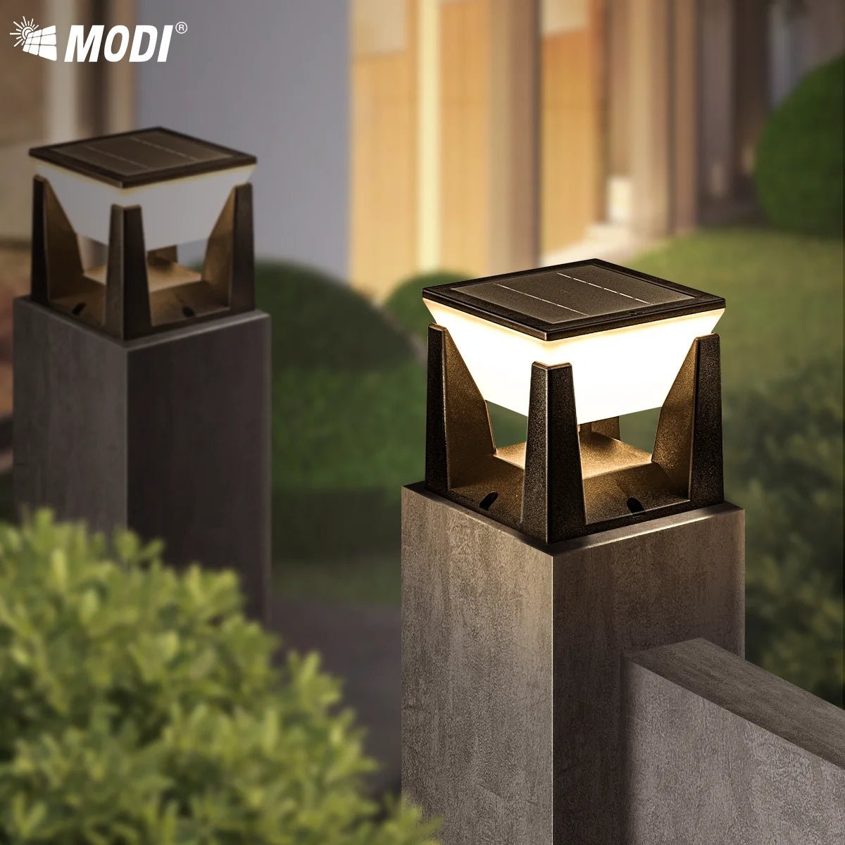 Luminaire Extérieur Lampadaire Solaire IP65 3 Couleurs LED Ambiance Chaleureuse - Luminous Place