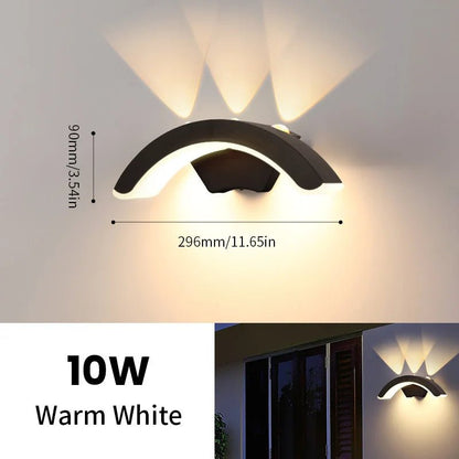 Luminaire Extérieur LED 10W IP66, Applique Murale Moderne à Lumière Blanc Chaud - Luminous Place