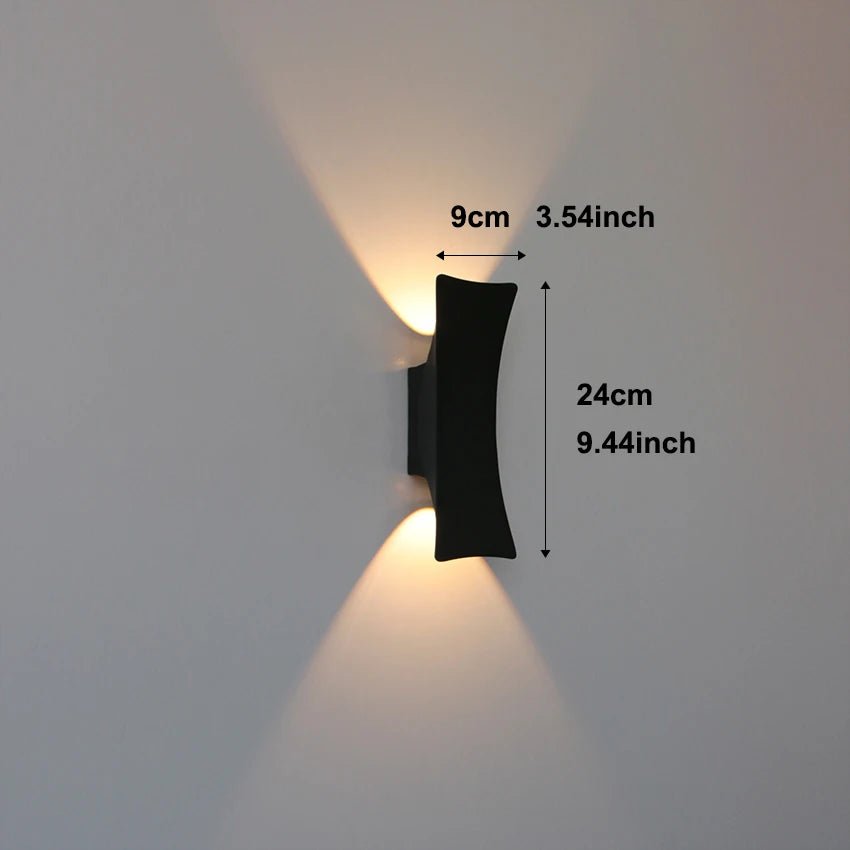 Luminaire Extérieur LED 12W en Aluminium Étanche Double Éclairage Haut/Bas pour Jardin et Porche AC110V/220V - Luminous Place