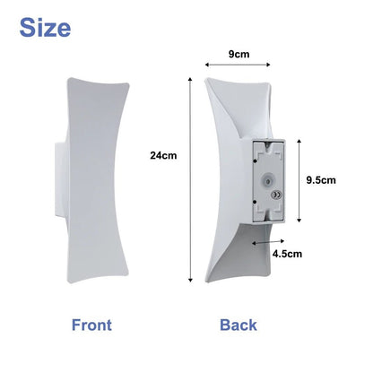 Luminaire Extérieur LED 12W en Aluminium Étanche Double Éclairage Haut/Bas pour Jardin et Porche AC110V/220V - Luminous Place