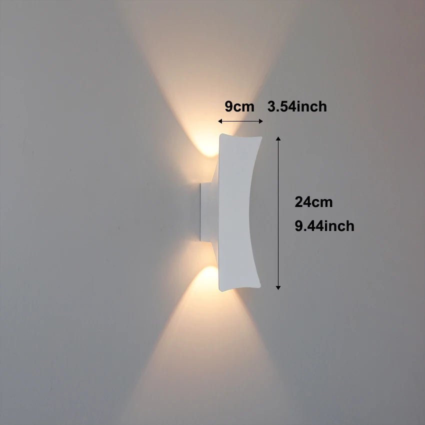 Luminaire Extérieur LED 12W en Aluminium Étanche Double Éclairage Haut/Bas pour Jardin et Porche AC110V/220V - Luminous Place