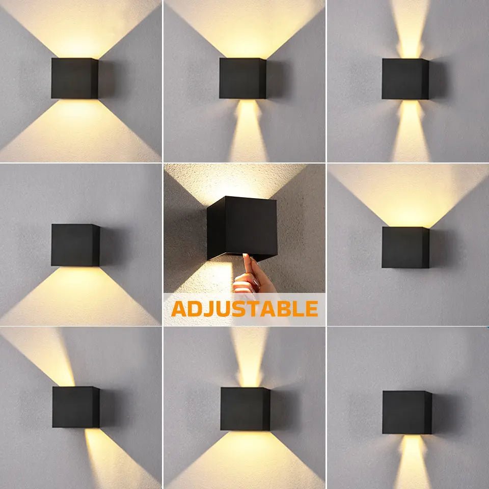 Luminaire Extérieur LED 2 pièces, cube étanche, lumière blanche réglable - Luminous Place