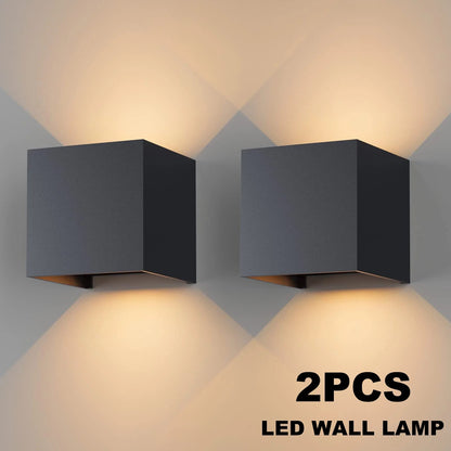 Luminaire Extérieur LED 2 pièces, cube étanche, lumière blanche réglable - Luminous Place