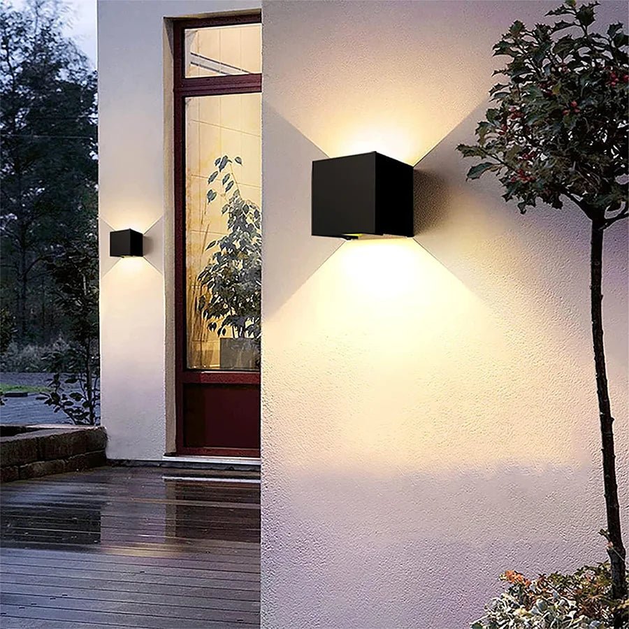 Luminaire Extérieur LED 2 pièces, cube étanche, lumière blanche réglable - Luminous Place