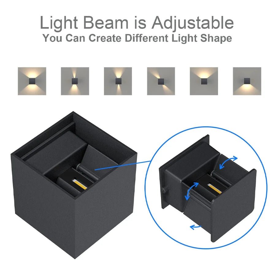 Luminaire Extérieur LED 2 pièces, cube étanche, lumière blanche réglable - Luminous Place