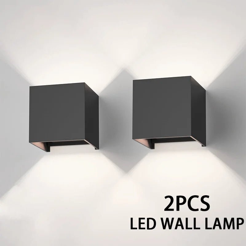 Luminaire Extérieur LED 2 pièces, cube étanche, lumière blanche réglable - Luminous Place