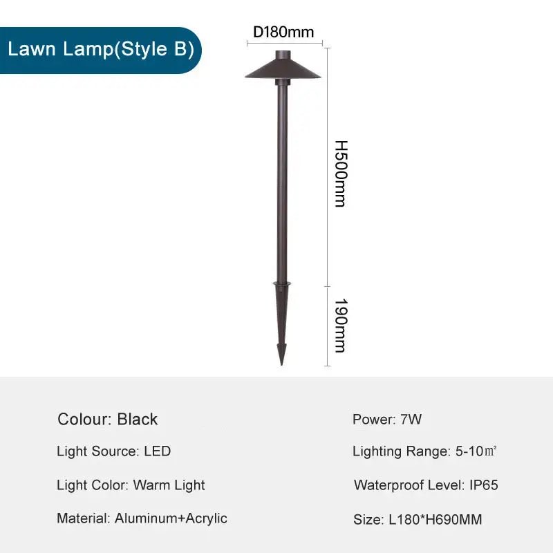 Luminaire Extérieur LED Aluminium Étanche pour Jardin et Allée, Lumière Chaude - Luminous Place