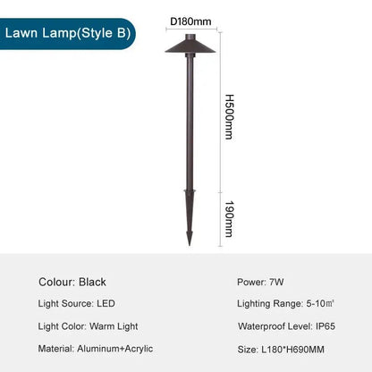 Luminaire Extérieur LED Aluminium Étanche pour Jardin et Allée, Lumière Chaude - Luminous Place