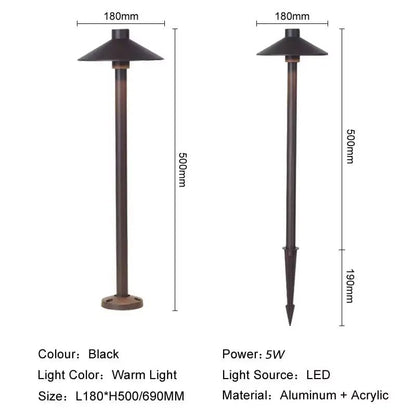 Luminaire Extérieur LED Aluminium Étanche pour Jardin et Allée, Lumière Chaude - Luminous Place
