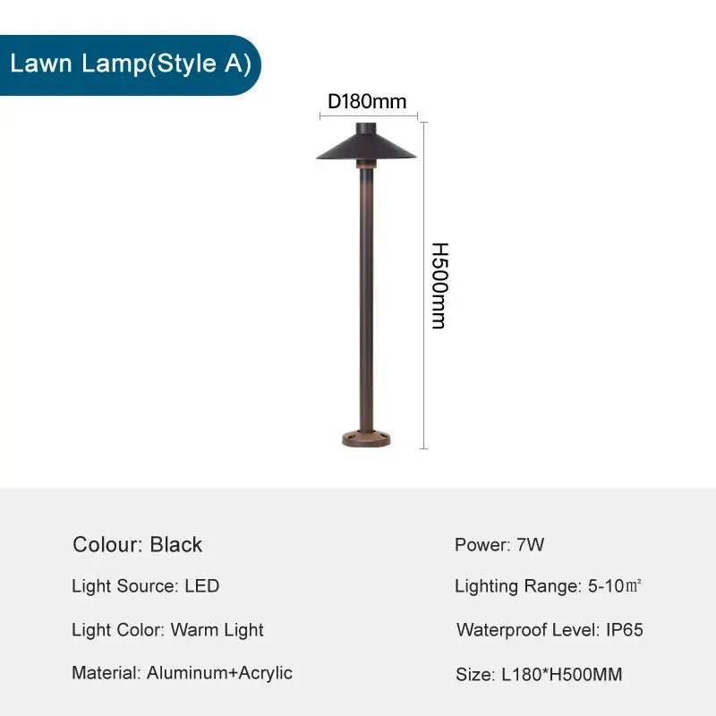 Luminaire Extérieur LED Aluminium Étanche pour Jardin et Allée, Lumière Chaude - Luminous Place