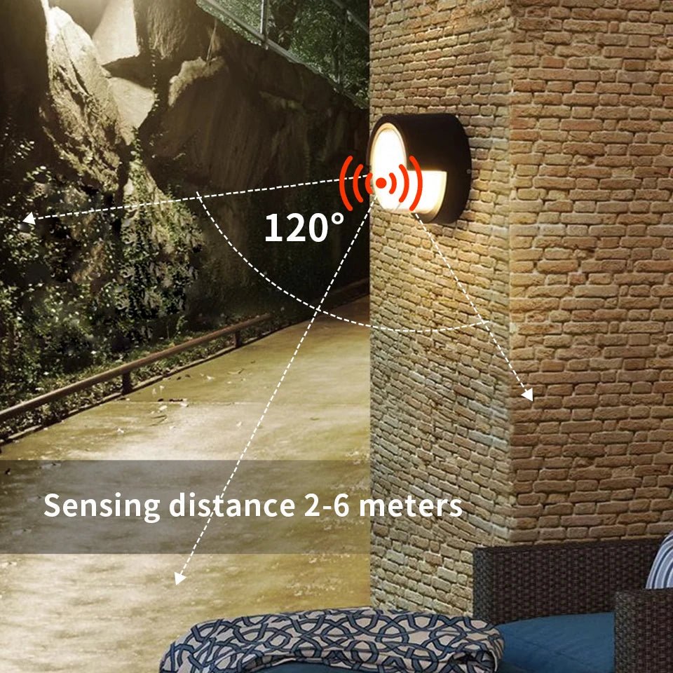 Luminaire Extérieur LED avec capteur de mouvement, lumière chaude et froide, 6/12W, IP66 - Luminous Place