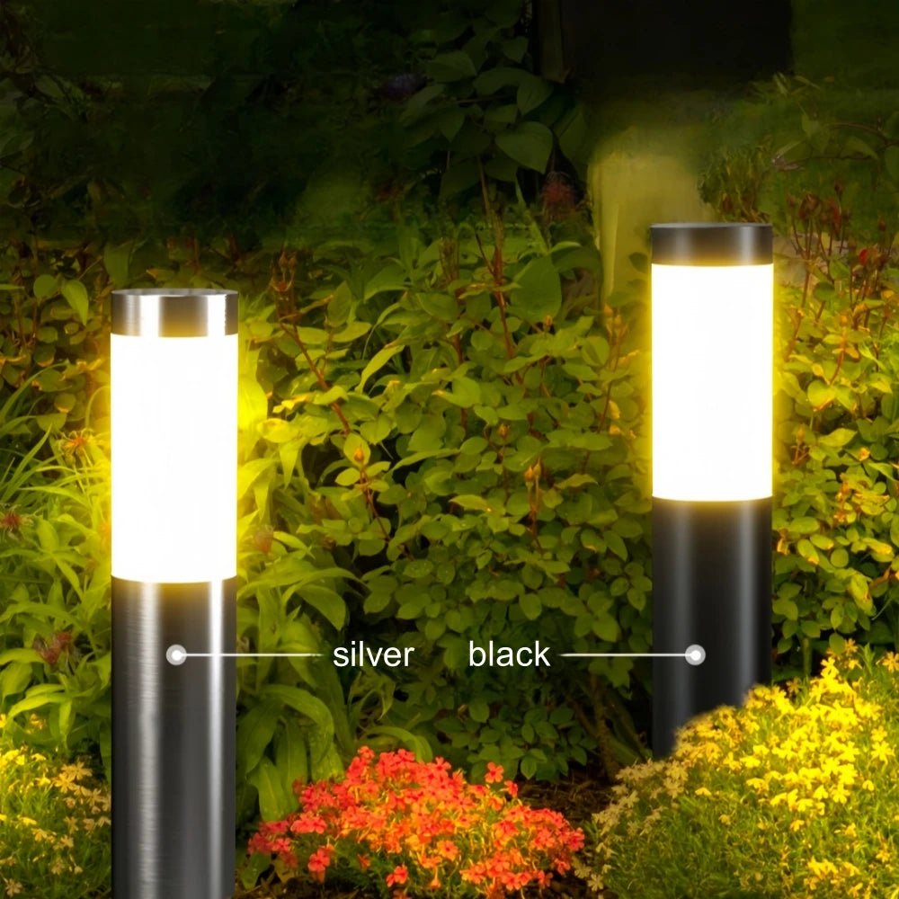 Luminaire Extérieur LED Cylindrique en Acier Inoxydable, Design Moderne pour Pelouse et Passerelle - Luminous Place