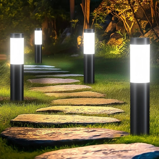 Luminaire Extérieur LED Cylindrique en Acier Inoxydable, Design Moderne pour Pelouse et Passerelle - Luminous Place