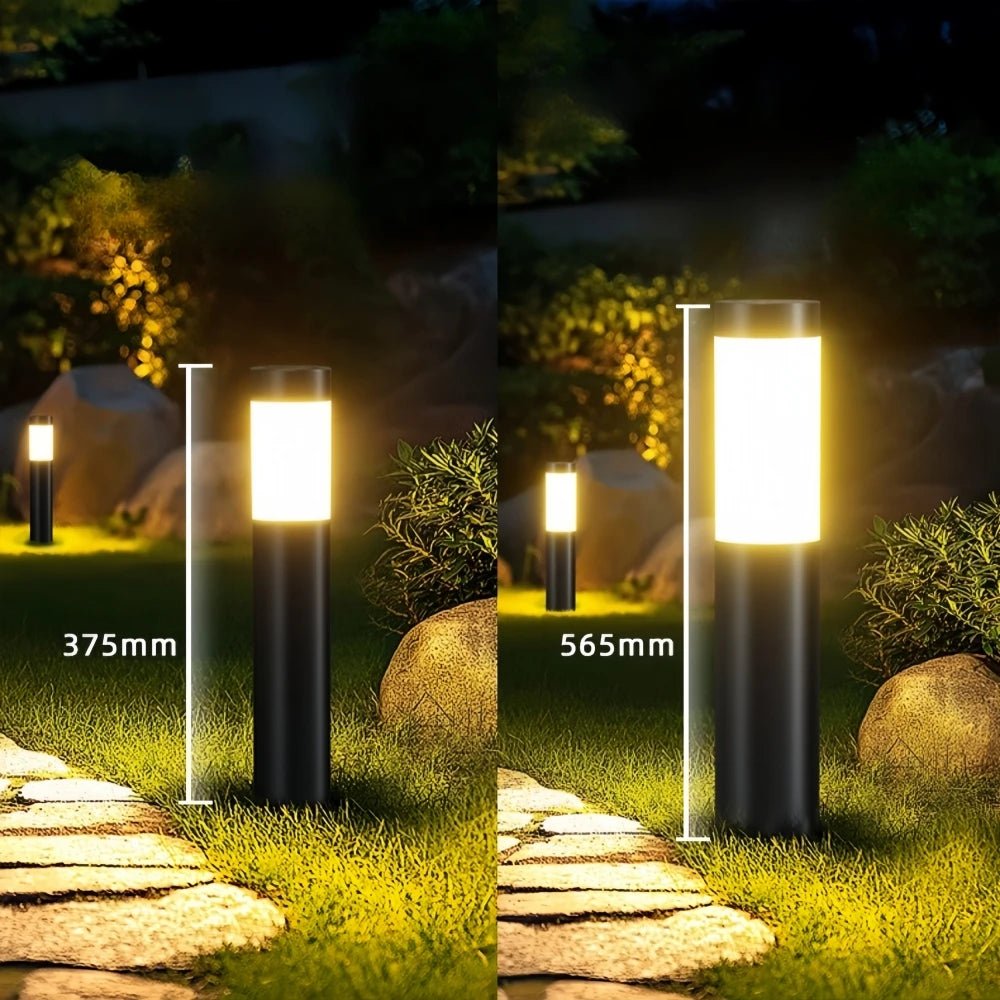 Luminaire Extérieur LED Cylindrique en Acier Inoxydable, Design Moderne pour Pelouse et Passerelle - Luminous Place