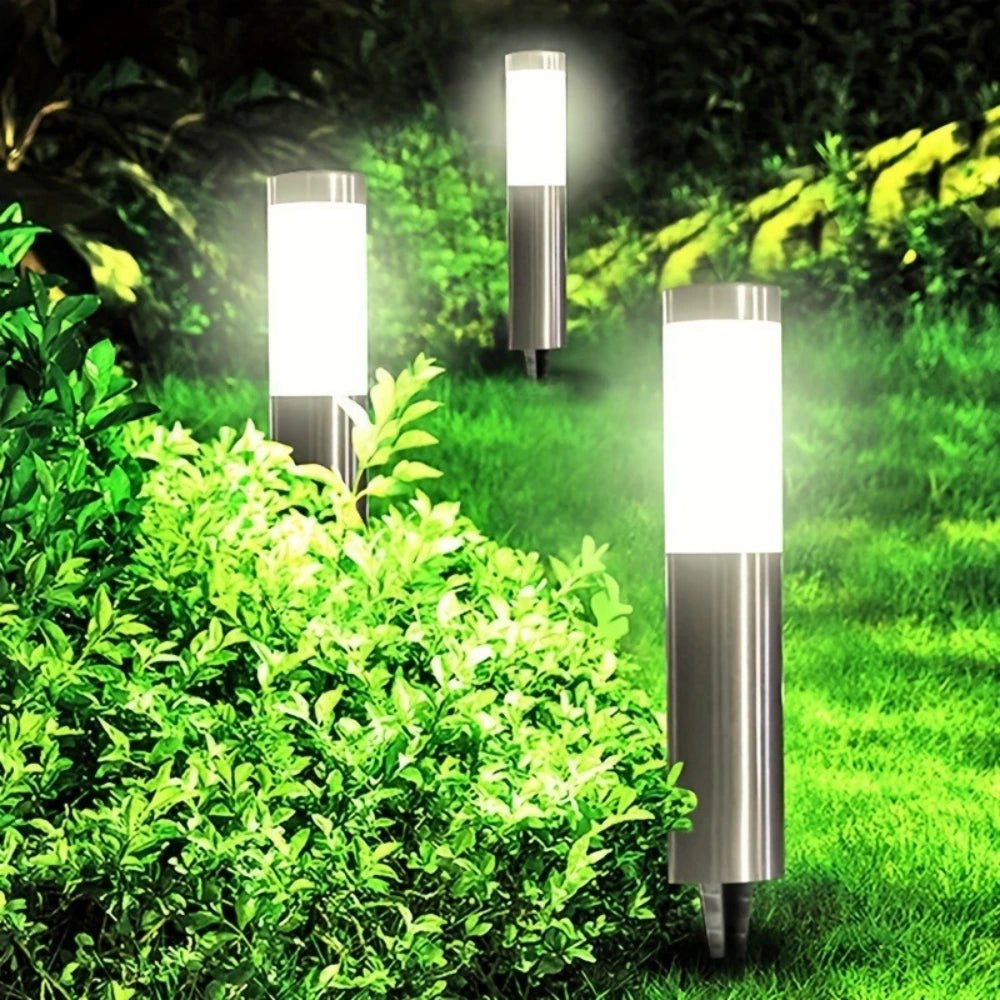 Luminaire Extérieur LED Cylindrique en Acier Inoxydable, Design Moderne pour Pelouse et Passerelle - Luminous Place