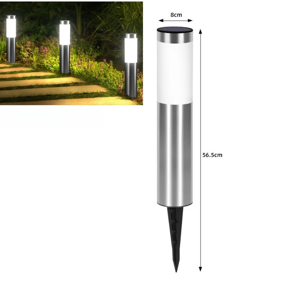Luminaire Extérieur LED Cylindrique en Acier Inoxydable, Design Moderne pour Pelouse et Passerelle - Luminous Place