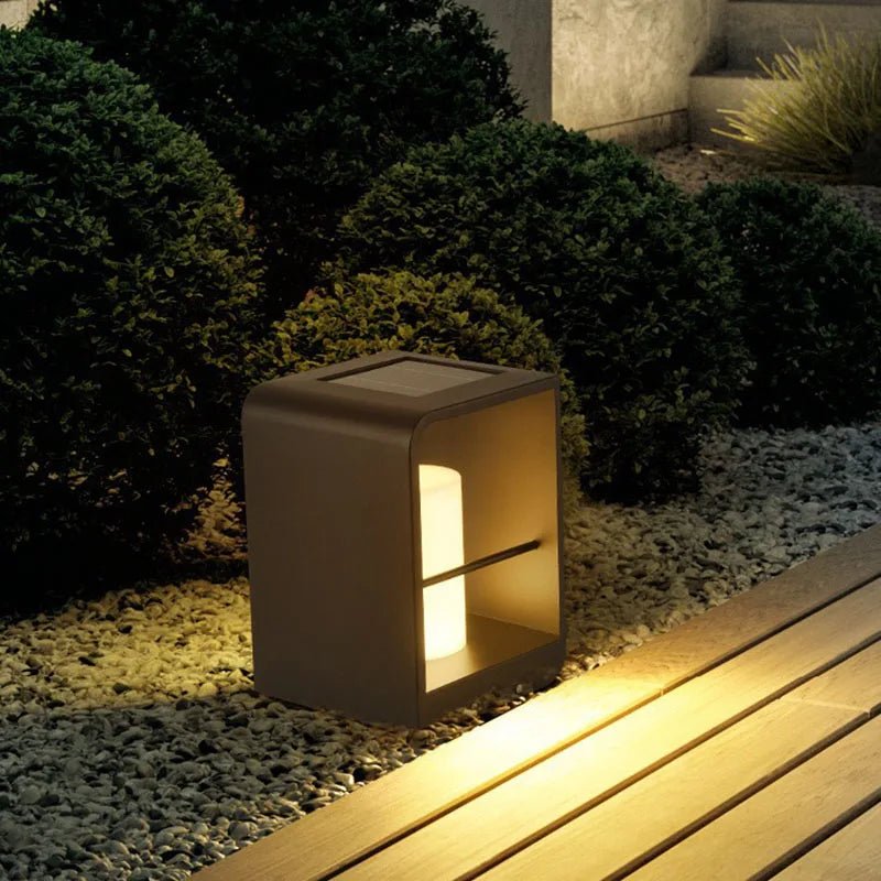 Luminaire Extérieur LED en marbre IP65, lumière blanche chaude, acier inoxydable - Luminous Place