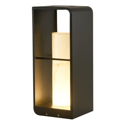 Luminaire Extérieur LED en marbre IP65, lumière blanche chaude, acier inoxydable - Luminous Place