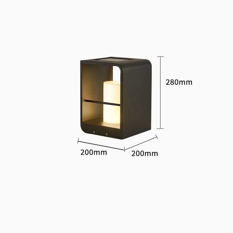 Luminaire Extérieur LED en marbre IP65, lumière blanche chaude, acier inoxydable - Luminous Place