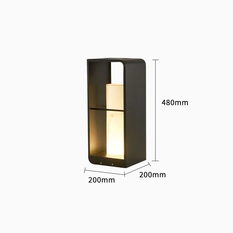 Luminaire Extérieur LED en marbre IP65, lumière blanche chaude, acier inoxydable - Luminous Place