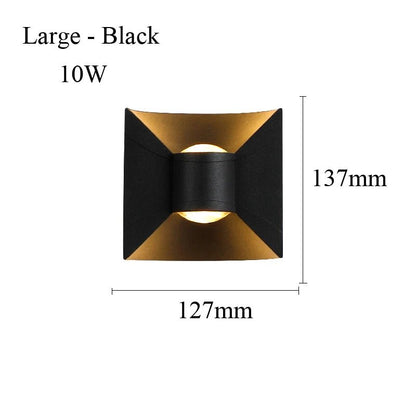 Luminaire Extérieur LED Étanche en Aluminium, Design Nordique Moderne, 6/10/12W, Lumière Chaude ou Blanche, AC 110/220V - Luminous Place