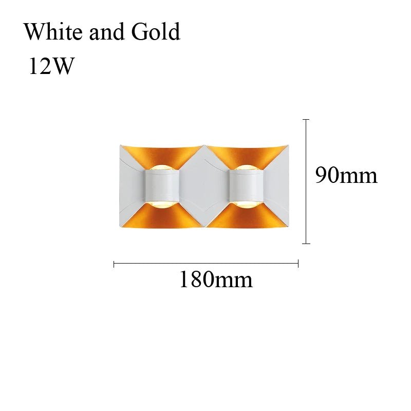 Luminaire Extérieur LED Étanche en Aluminium, Design Nordique Moderne, 6/10/12W, Lumière Chaude ou Blanche, AC 110/220V - Luminous Place