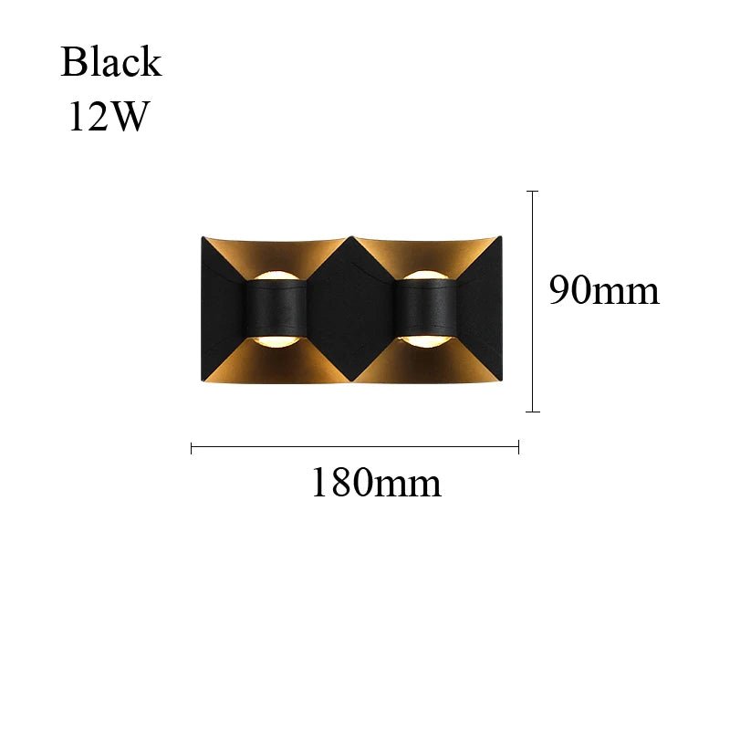 Luminaire Extérieur LED Étanche en Aluminium, Design Nordique Moderne, 6/10/12W, Lumière Chaude ou Blanche, AC 110/220V - Luminous Place