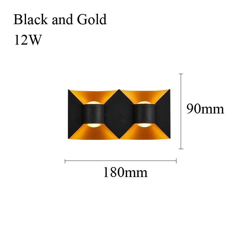 Luminaire Extérieur LED Étanche en Aluminium, Design Nordique Moderne, 6/10/12W, Lumière Chaude ou Blanche, AC 110/220V - Luminous Place