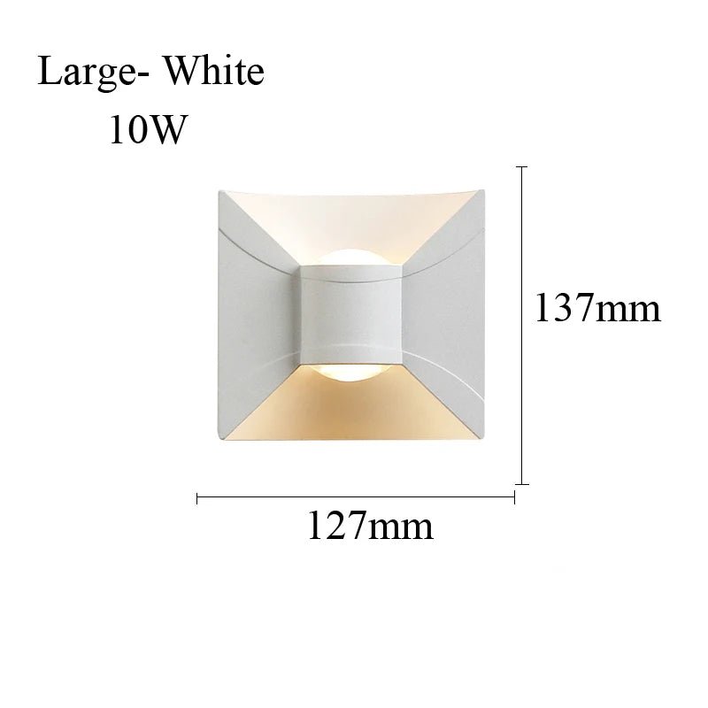 Luminaire Extérieur LED Étanche en Aluminium, Design Nordique Moderne, 6/10/12W, Lumière Chaude ou Blanche, AC 110/220V - Luminous Place