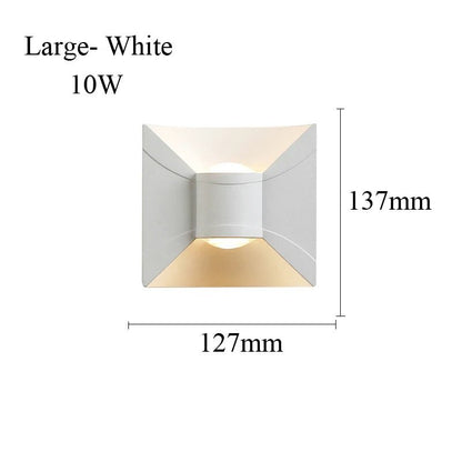 Luminaire Extérieur LED Étanche en Aluminium, Design Nordique Moderne, 6/10/12W, Lumière Chaude ou Blanche, AC 110/220V - Luminous Place